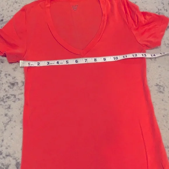 NWOT, JCREW Fitted Tee,‎ Coral - Picture 2 of 7